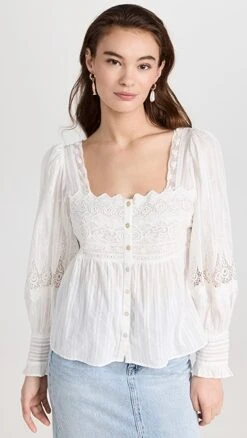 LoveShackFancy Anorette Blouse -LoveShackFancy Shop lshac3112913451 1677884617404 2 0. UX357 QL90