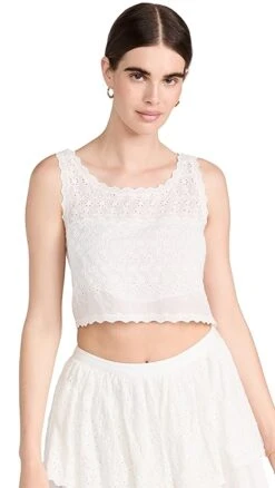 LoveShackFancy Luvita Crop Top -LoveShackFancy Shop lshac3115113451 1682090127037 2 0. UX357 QL90