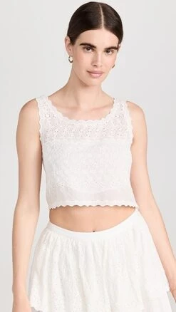 LoveShackFancy Luvita Crop Top -LoveShackFancy Shop lshac3115113451 1682090127048 2 0. UX357 QL90